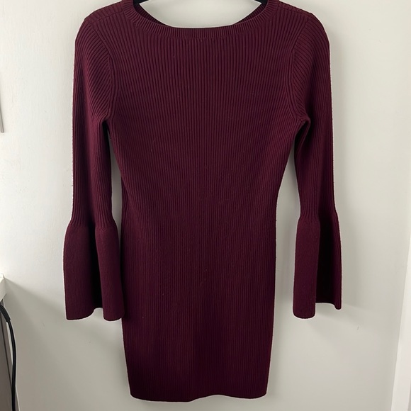 Burgundy Club Monaco Wool Sweater Dress - Picture 2 of 6